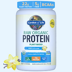 Amazon.com: Garden of Life Organic Vegan Vanilla Protein Powder 22g  Complete Plant Based Raw Protein & BCAAs Plus Probiotics & Digestive  Enzymes for Easy Digestion – Non-GMO, Gluten-Free, Lactose Free 1.5 LB :